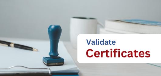 Certificate validation - Home